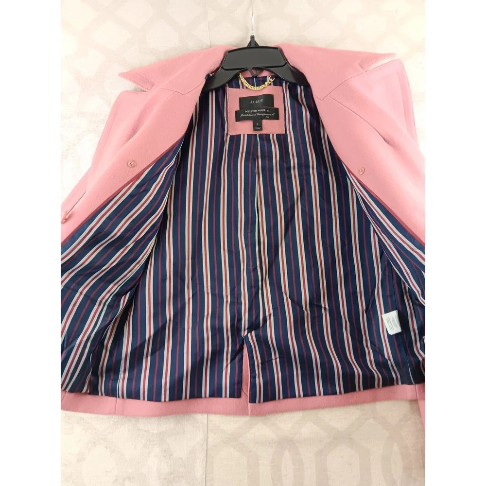 JCrew Blazer Womens 0 Pink Melton Wool Sport Jacket - Picture 7 of 8